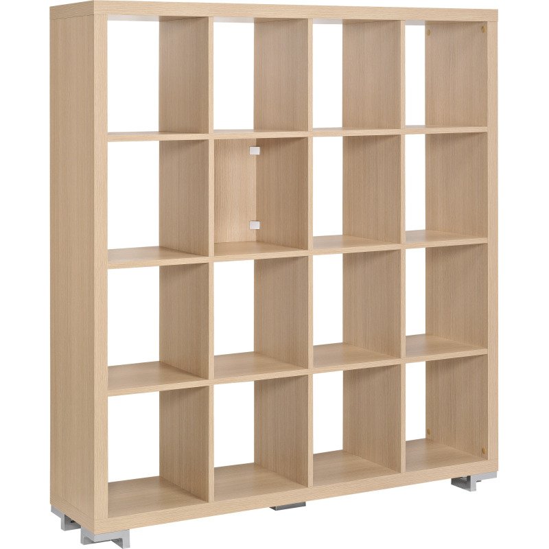 Bibliothèque 16 cases bois H 146 x L 130 cm Shiny