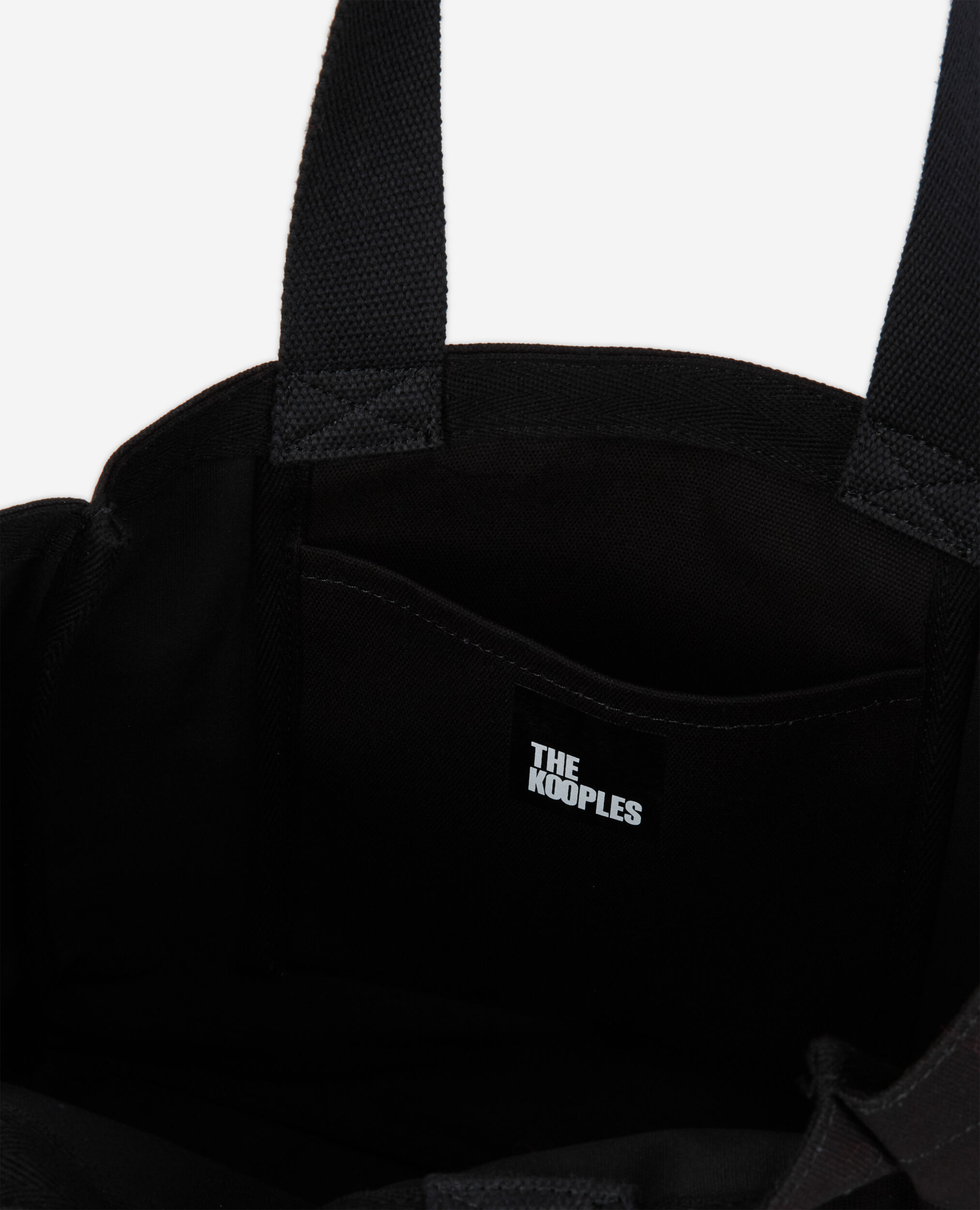 Petit sac cabas noir avec broderies et logo