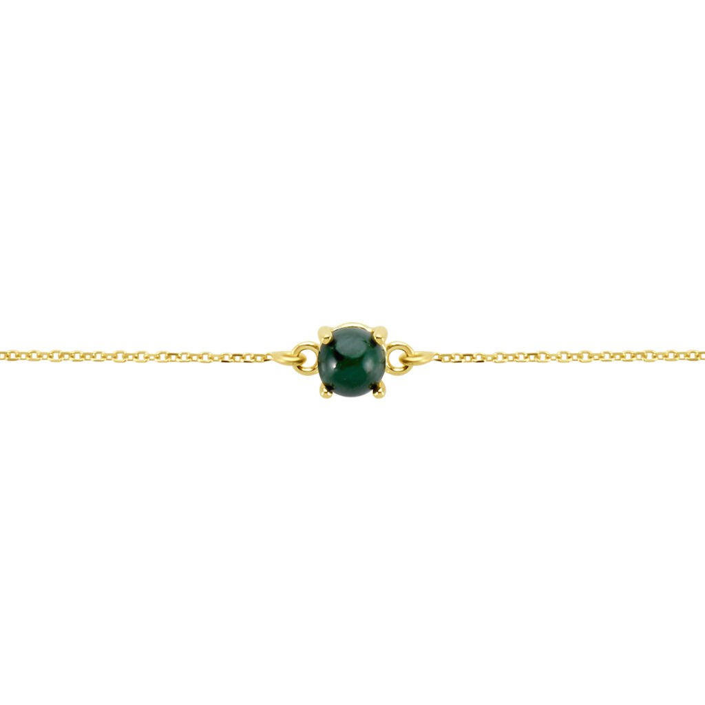 Bracelet Campsis Or Jaune Malachite