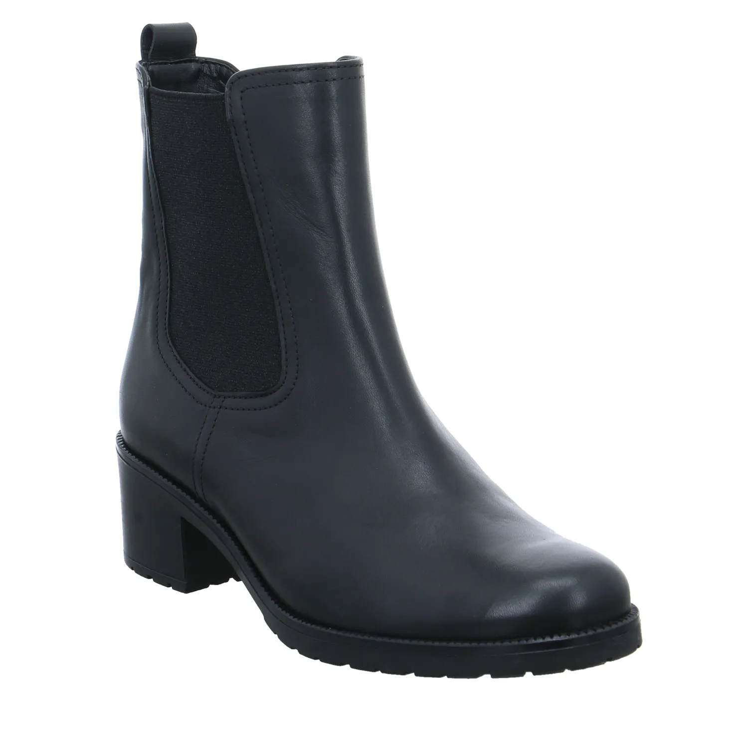 GABOR Stiefelette Schwarz Leder  mit Wechselfussbett