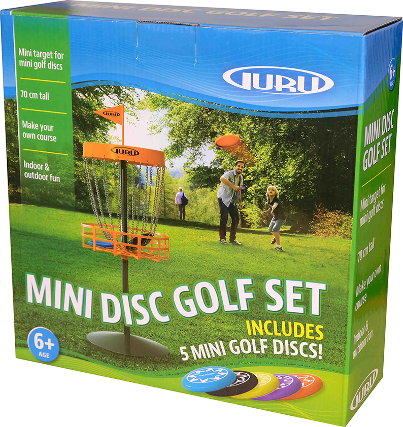 Disc Golf Mini Basket 5xMini Discs Assorted Colors