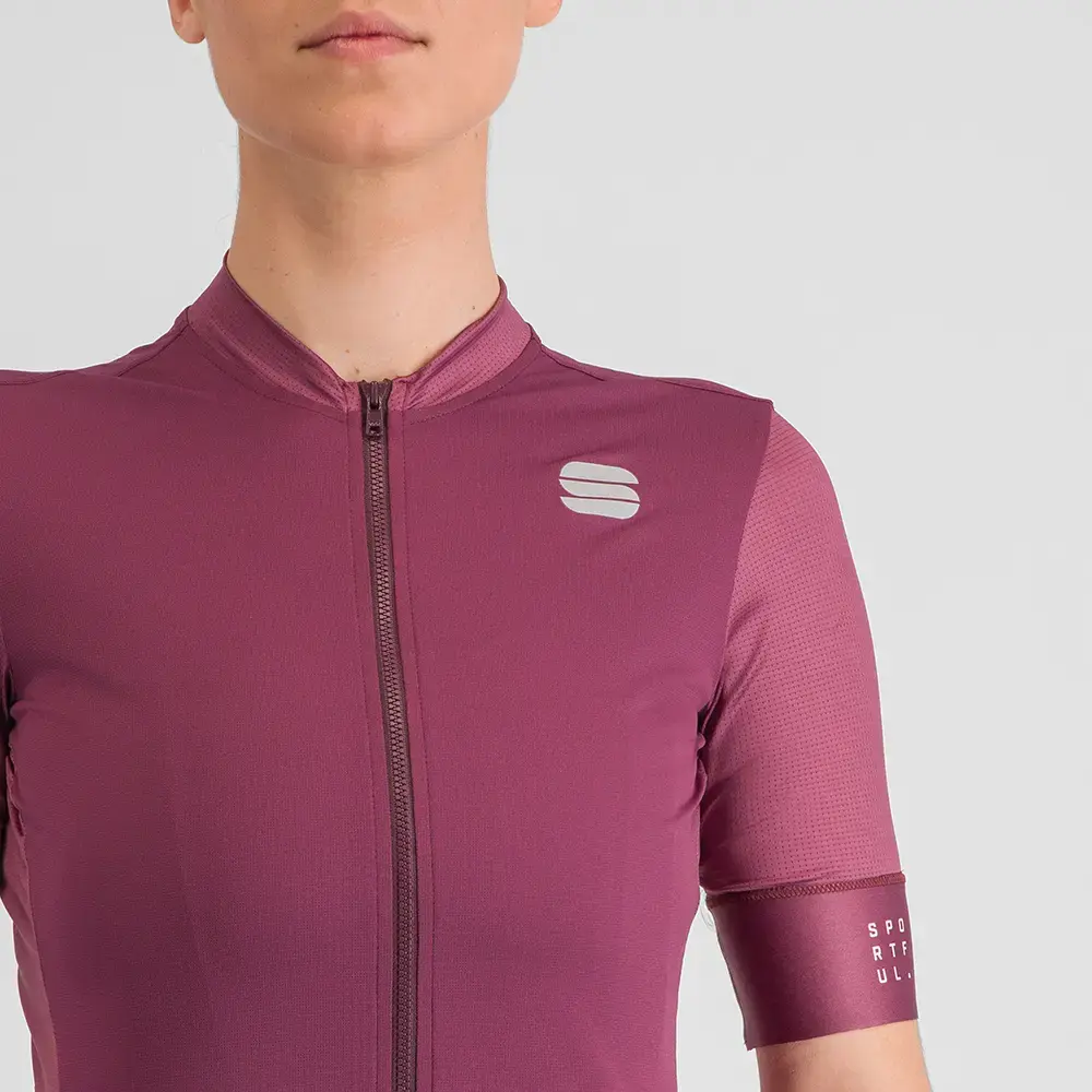 Sportful SRK Fietsshirt Korte Mouwen Donkerrood Dames