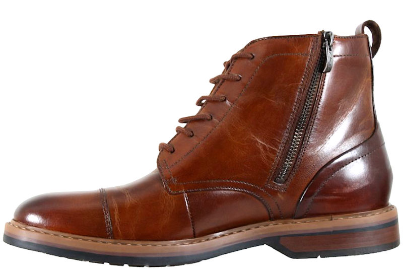 CLARKS ALDWIN CAP G HERRESTØVLE I BRUNT GLAT SKIND