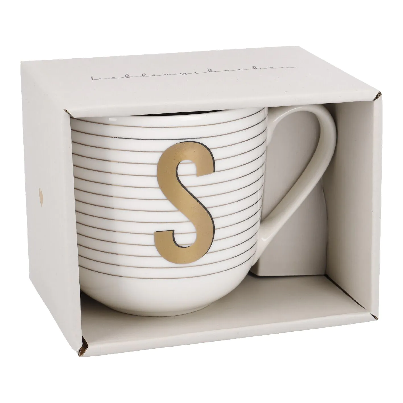 Becher mit Buchstabe S