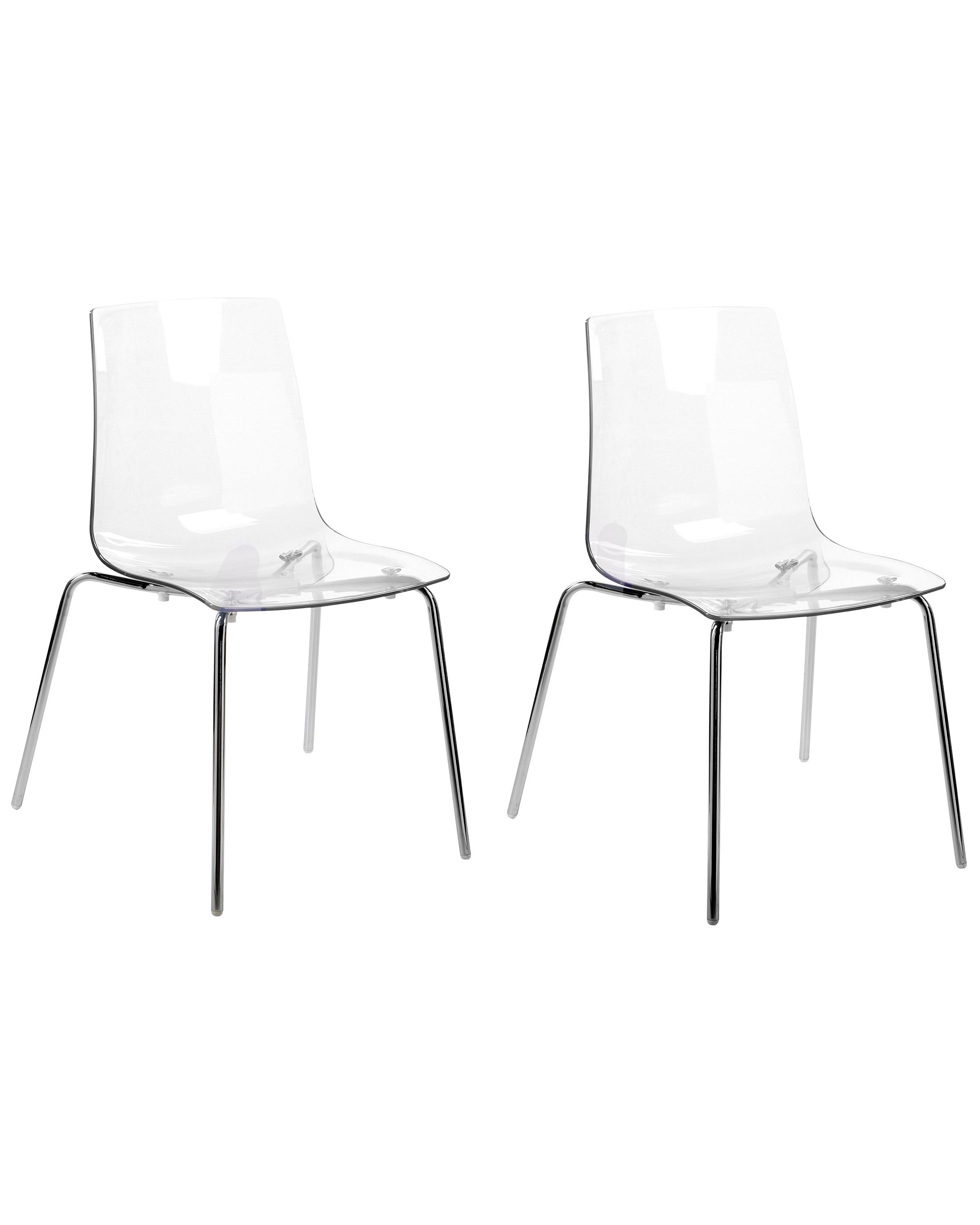 Set van 2 eetkamerstoelen SILERTON Transparant