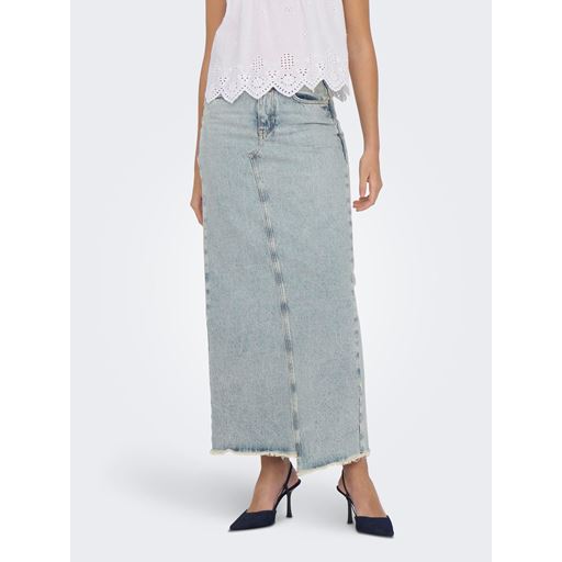 ONLY Khloe Denimnederdel, Light Blue Denim, M