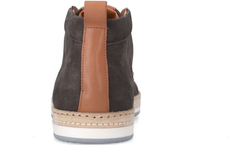 Manfield - Taupe Nubuck Veterschoenen - Leer - Memory Foam