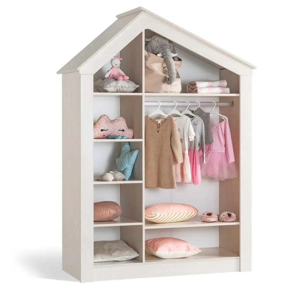 Cento Pink 3-deurs kledingkast huisje meisjeskamer