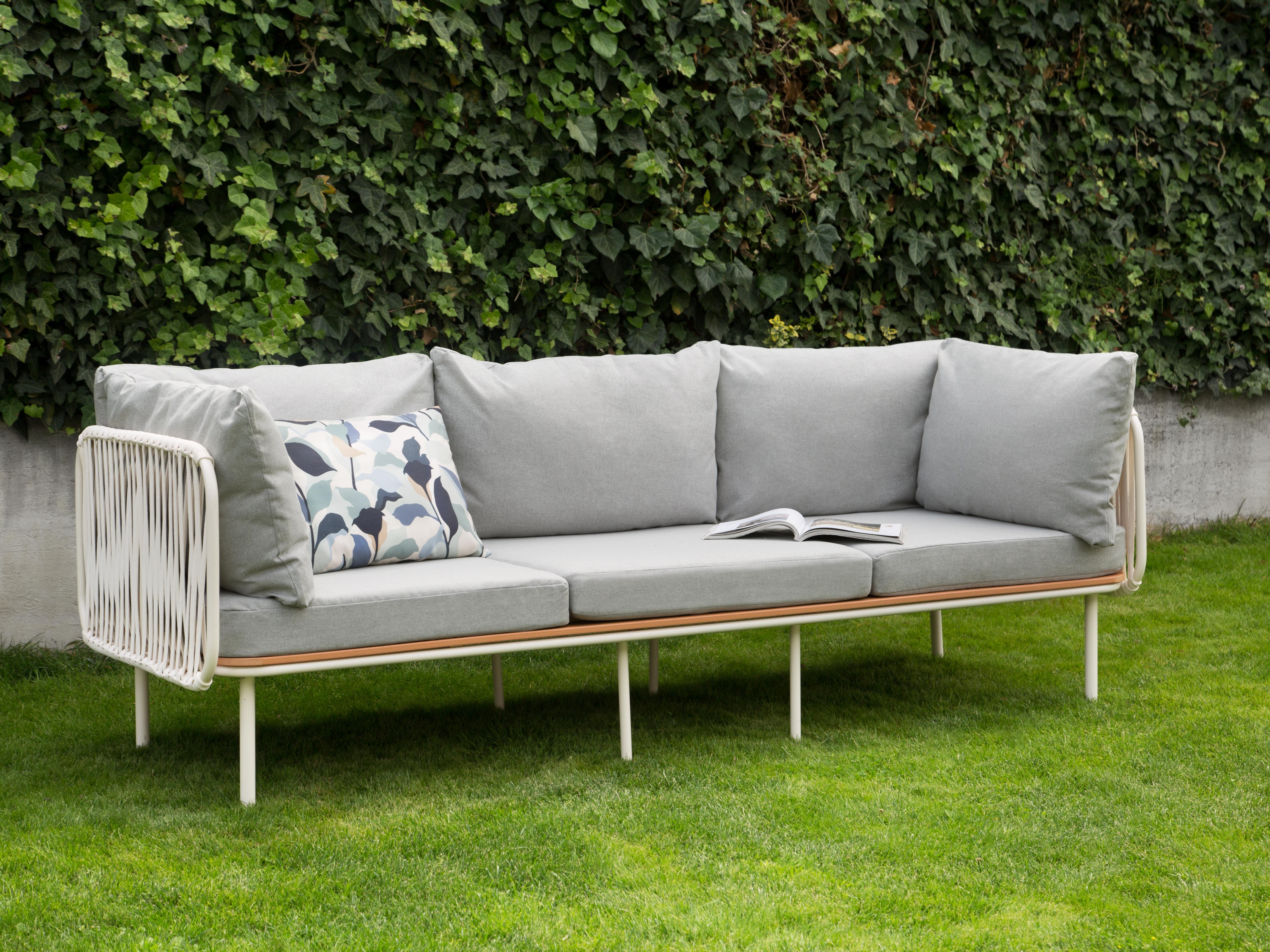 Tuin loungebank 3-zits SENISE Metaal Grijs