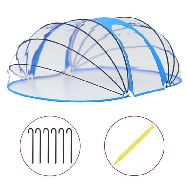 vidaXL Bassengkuppel oval 530x410x210 cm