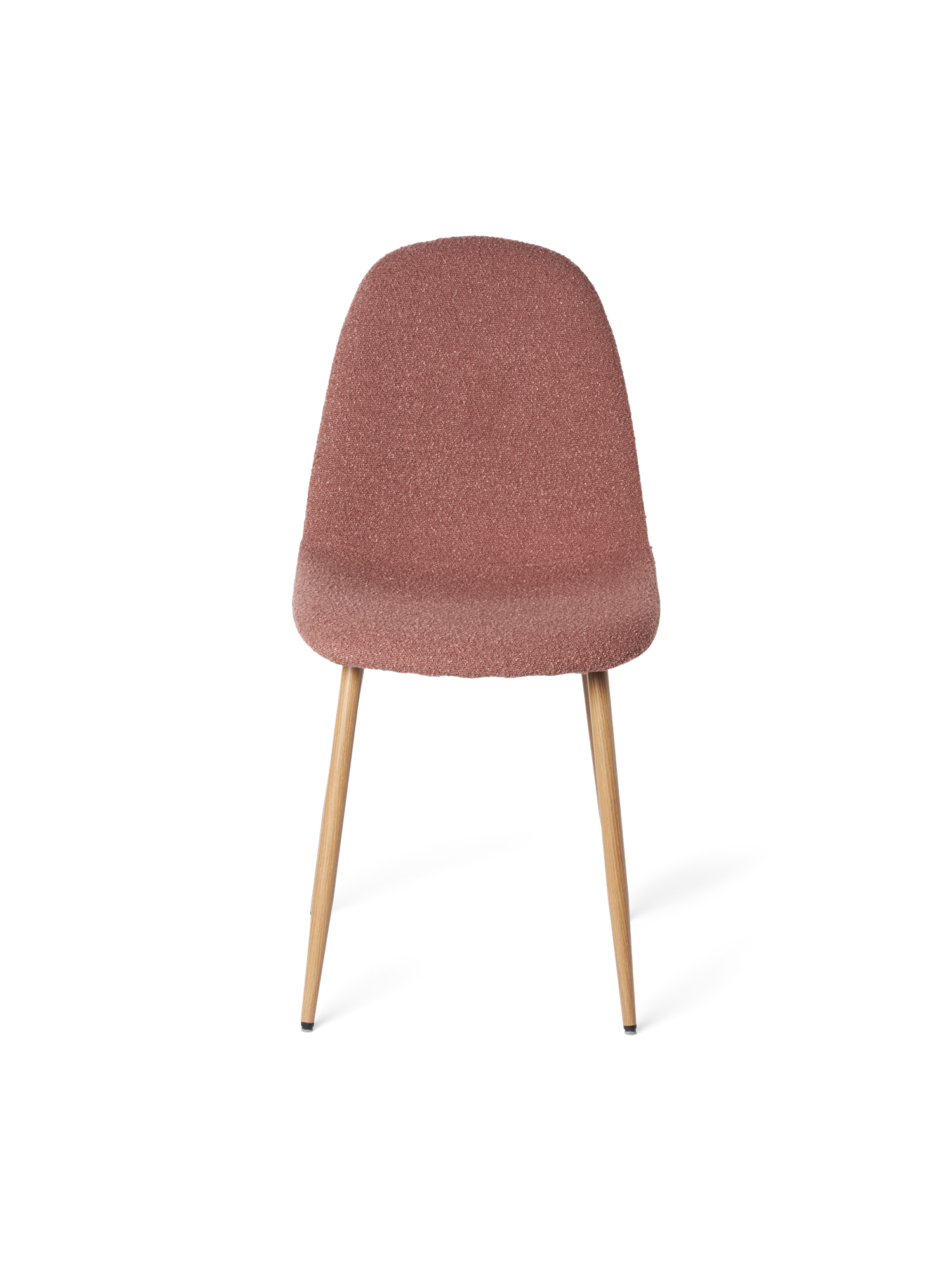 Stol i boucléstof | Polyester/stål/polyurethan. 40,5 x 44,5 x 89/48,5 cm. | Rose