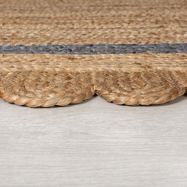Jute vloerkleed - Grazo Naturel/Grijs