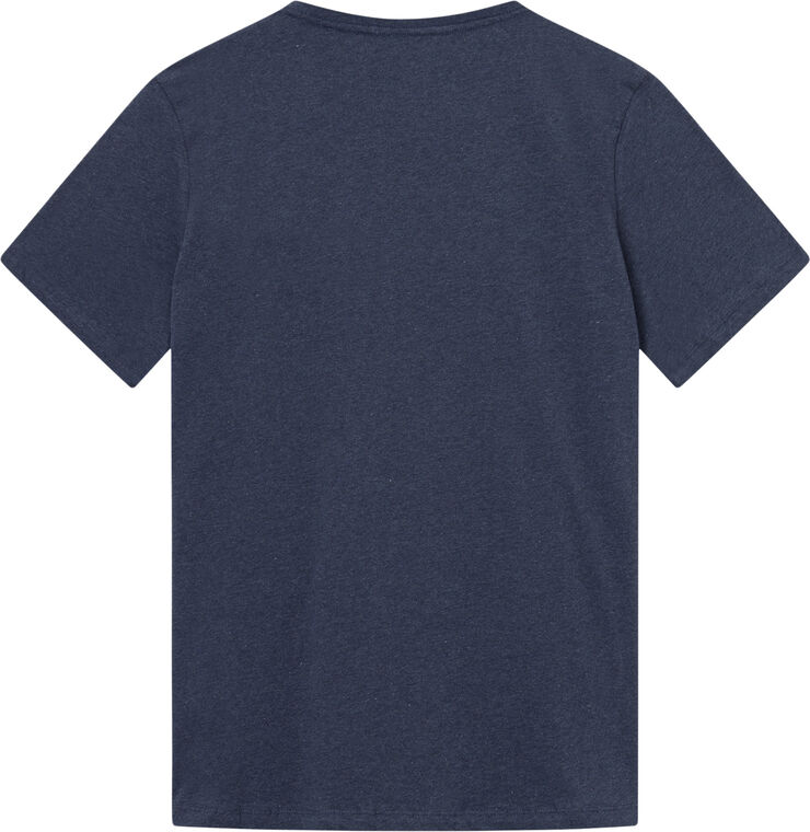 Knowledge Cotton Apparel AGNAR basic t-shirt - Regenerative Organic Certified™ - GOTS/Vegan Insigna blue melange