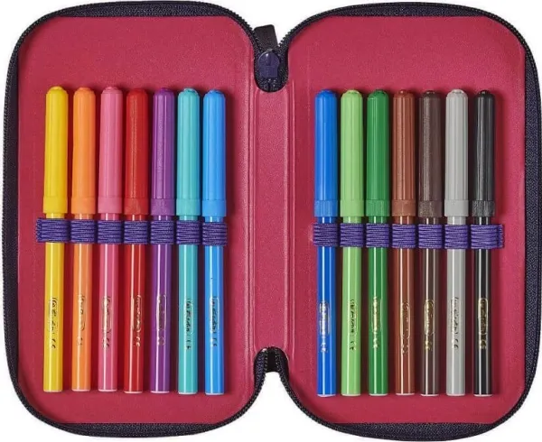 Herlitz TriCase - Blyantetui - 31 dele - polyester - Vintage Love