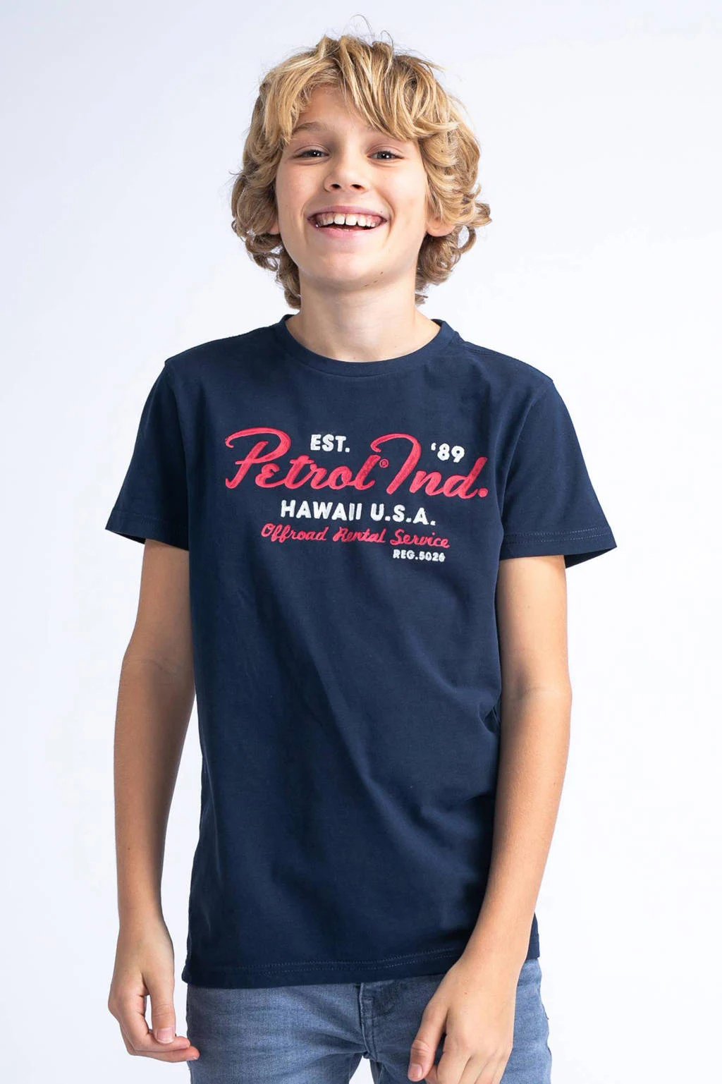 Petrol Industries T-shirt met logo donkerblauw