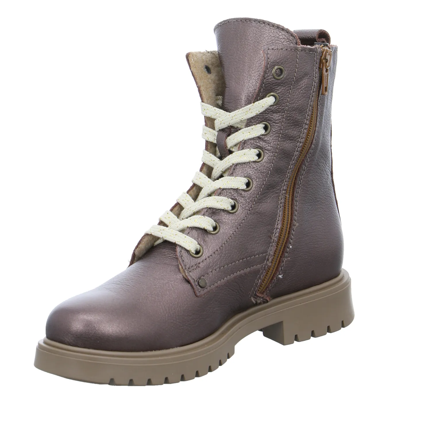 SOMMERKIND Mädchen-Winter-Bottine Bronze Leder  Boot