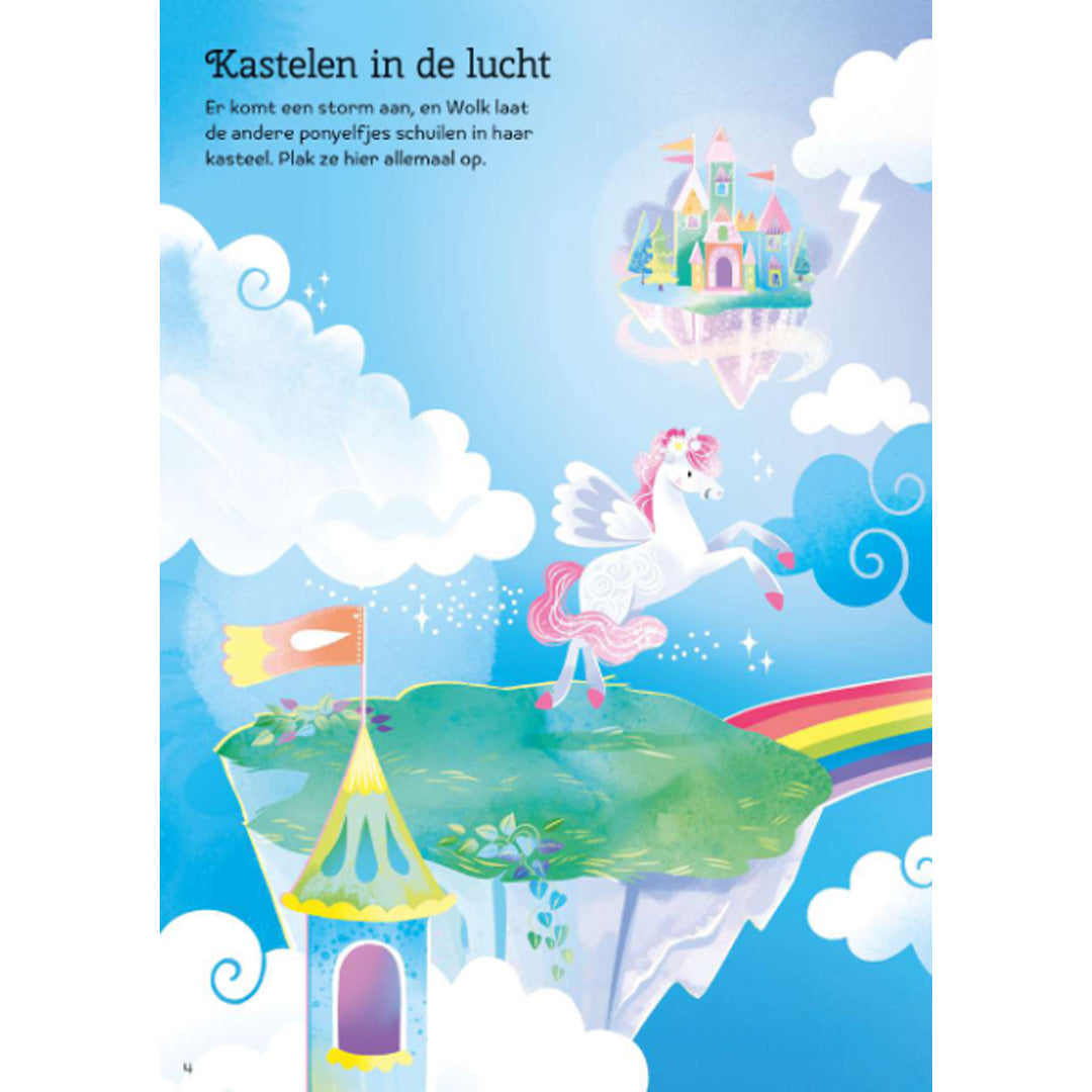 uitgeverij usborne glitter-stickerboek ponyelfjes