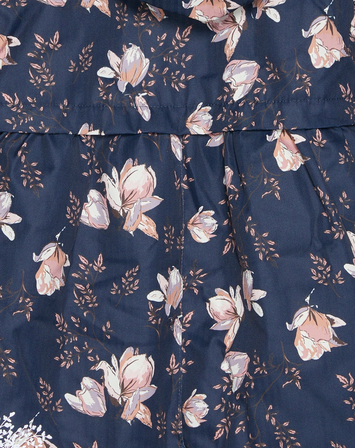 Schneejacke FLOWERS mit Kunstfellbesatz in parisian night