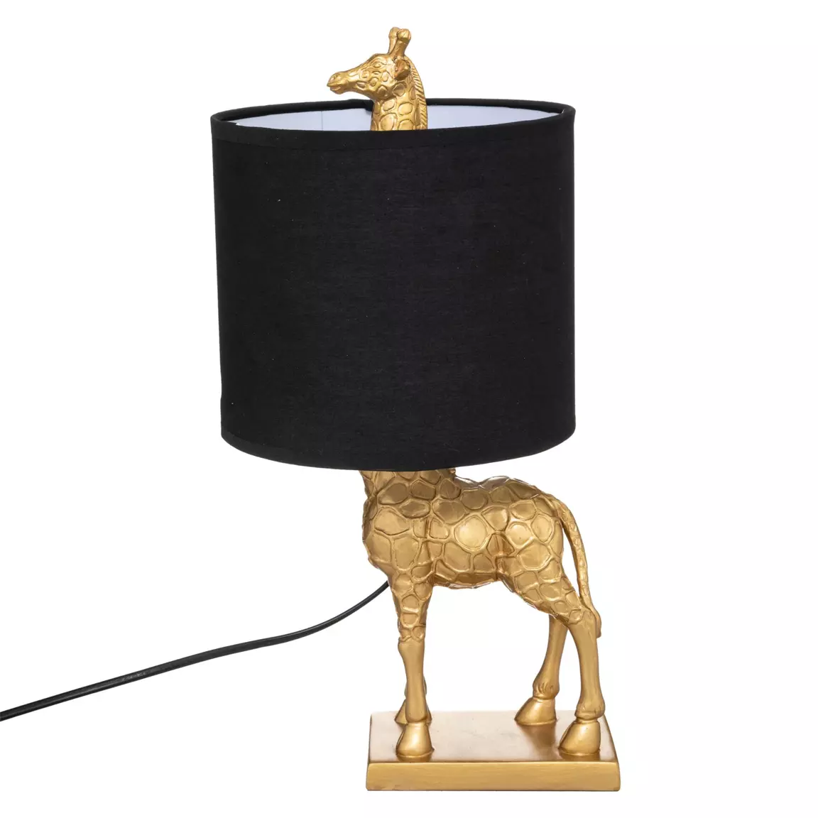 Lampe à poser métal (H42 cm) Girafe Dorée