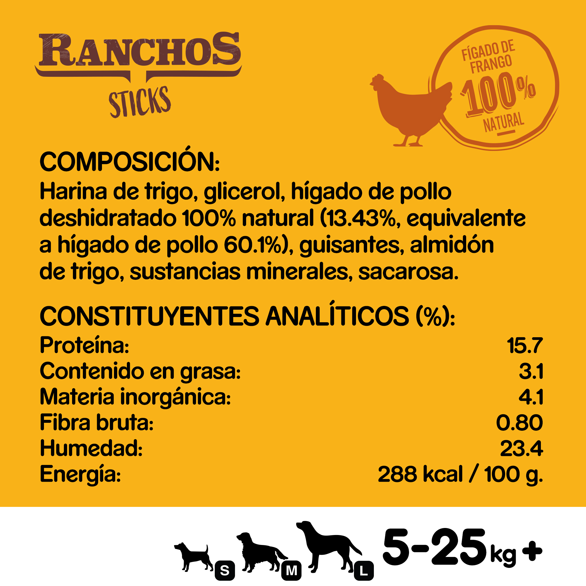 Petiscos Pedigree Ranchos Sticks com sabor de fígado de frango para cães.