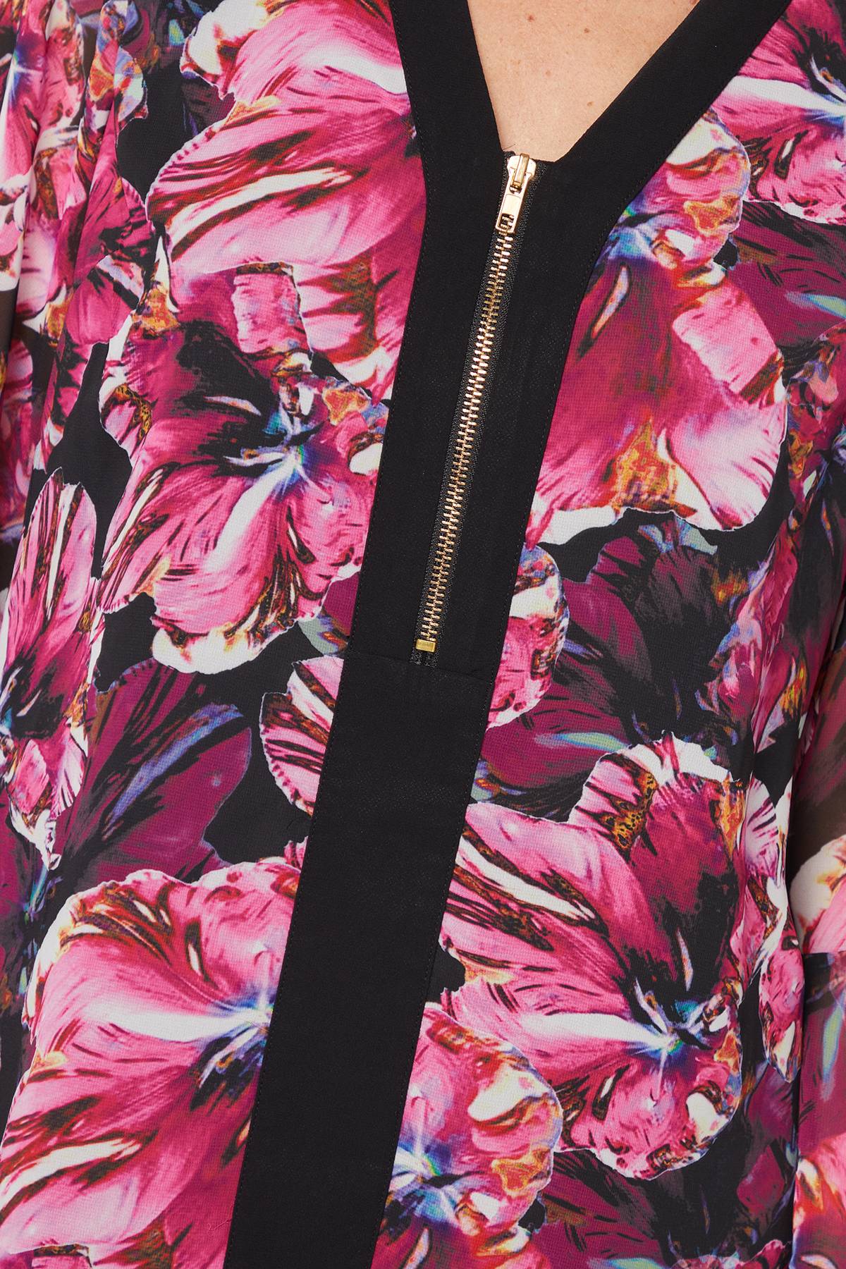 Wallis Robe Droite à Fermeture Éclair Devant Motif Floral Petite Taille