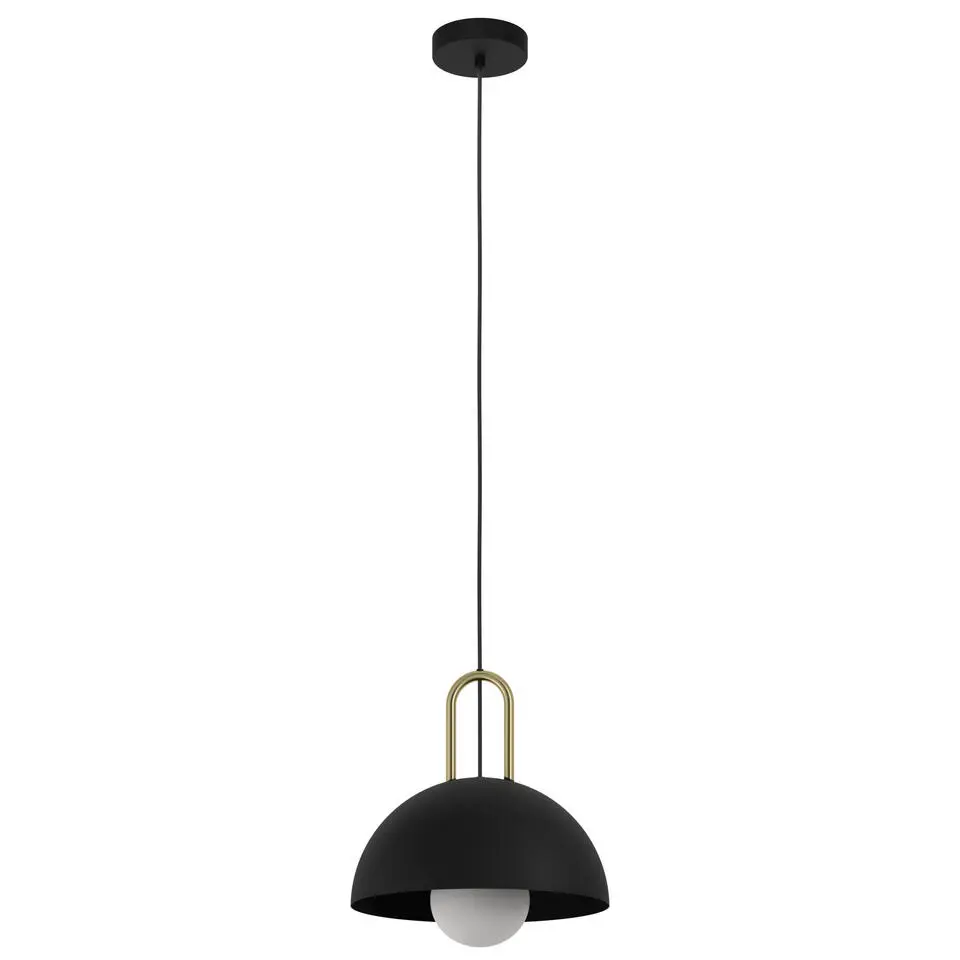 EDI lightCalmaneraHanglamp-E27-Ø32,5cm-Zwart/Geelkoper