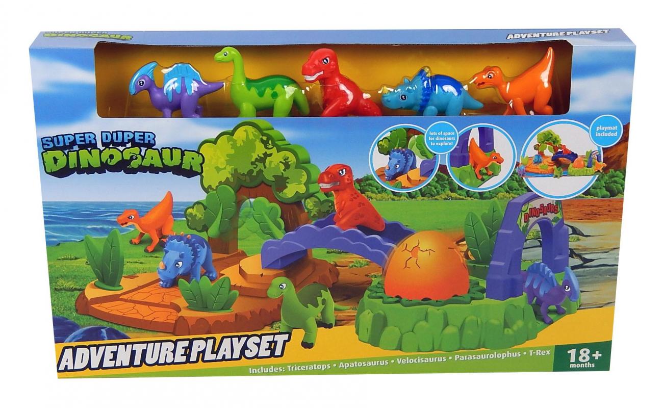 Super Duper Dinosaur Adventure dinospeelset met 5 dino's