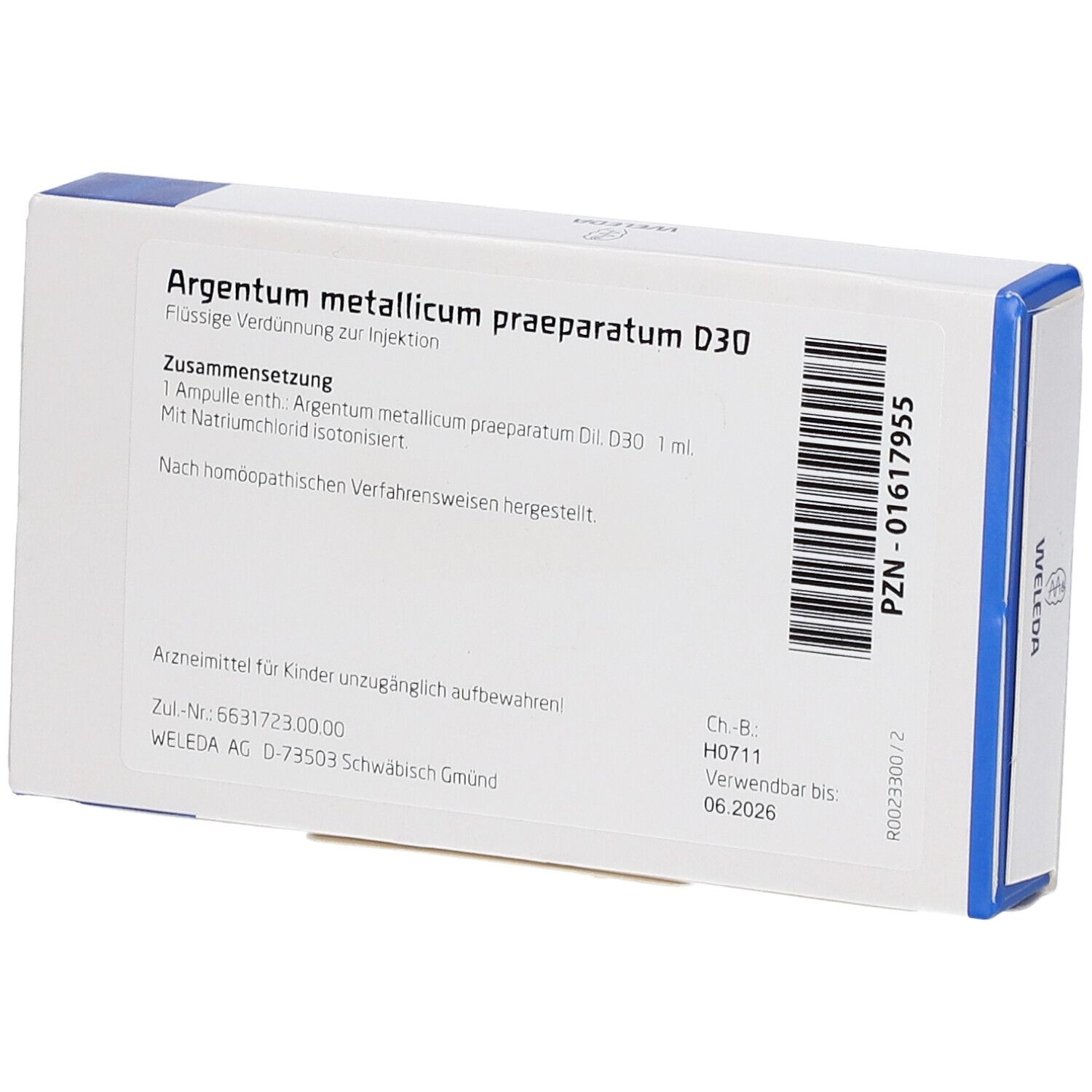 Argentum Metallicum Praep. D30 Ampullen