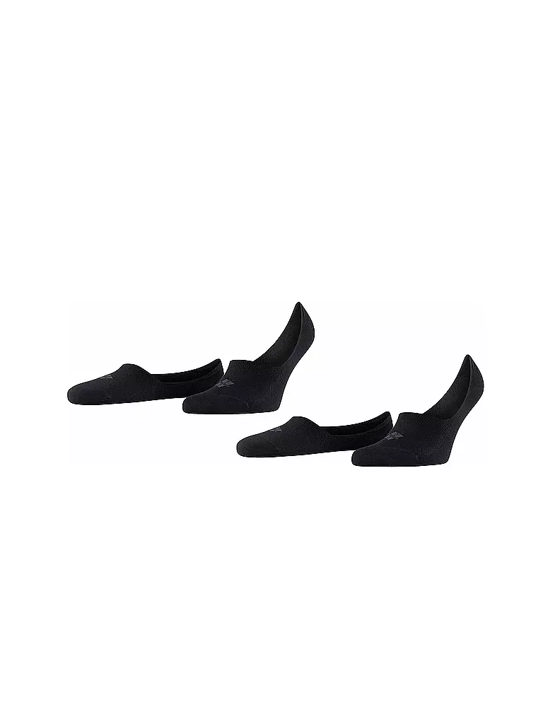 BURLINGTON Herren Füsslinge EVERYDAY 2-er Pkg black schwarz