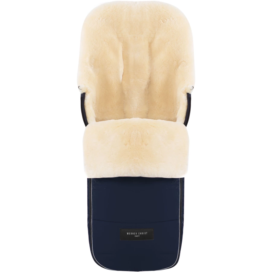 Werner Christ Baby Lammfellfußsack FLIMS navy
