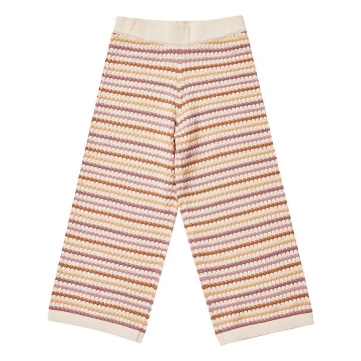 Rylee + Cru Pantalon en Maille Rayé | Violet