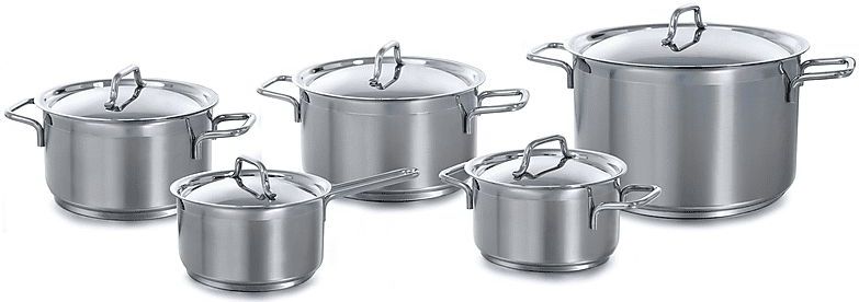 Pannenset - RVS - 5-Delig