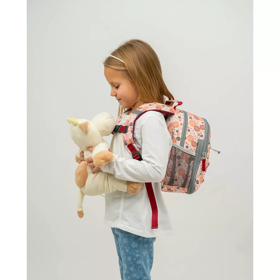 Belmil Kindergartenrucksack Mini Kiddy Kindergartenrucksack für 1-3 Jährige Kinder mit Brustgurt Woodland Foxy