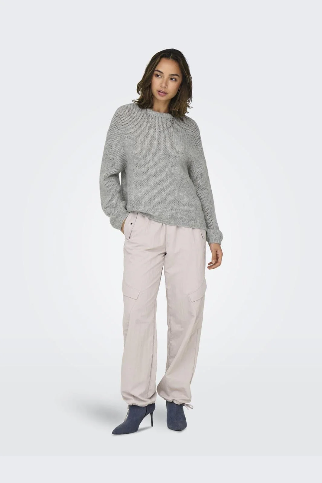 Only Onljackie Ls Pullover Knt 4552784 light grey melange