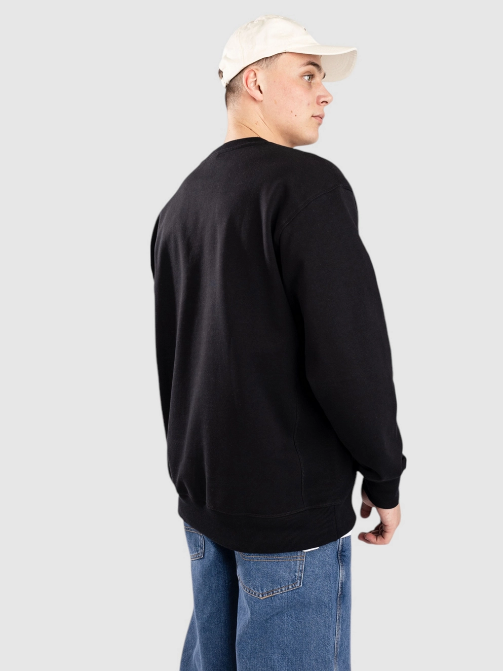 New Balance Numeric French Terry Crew Sweater black