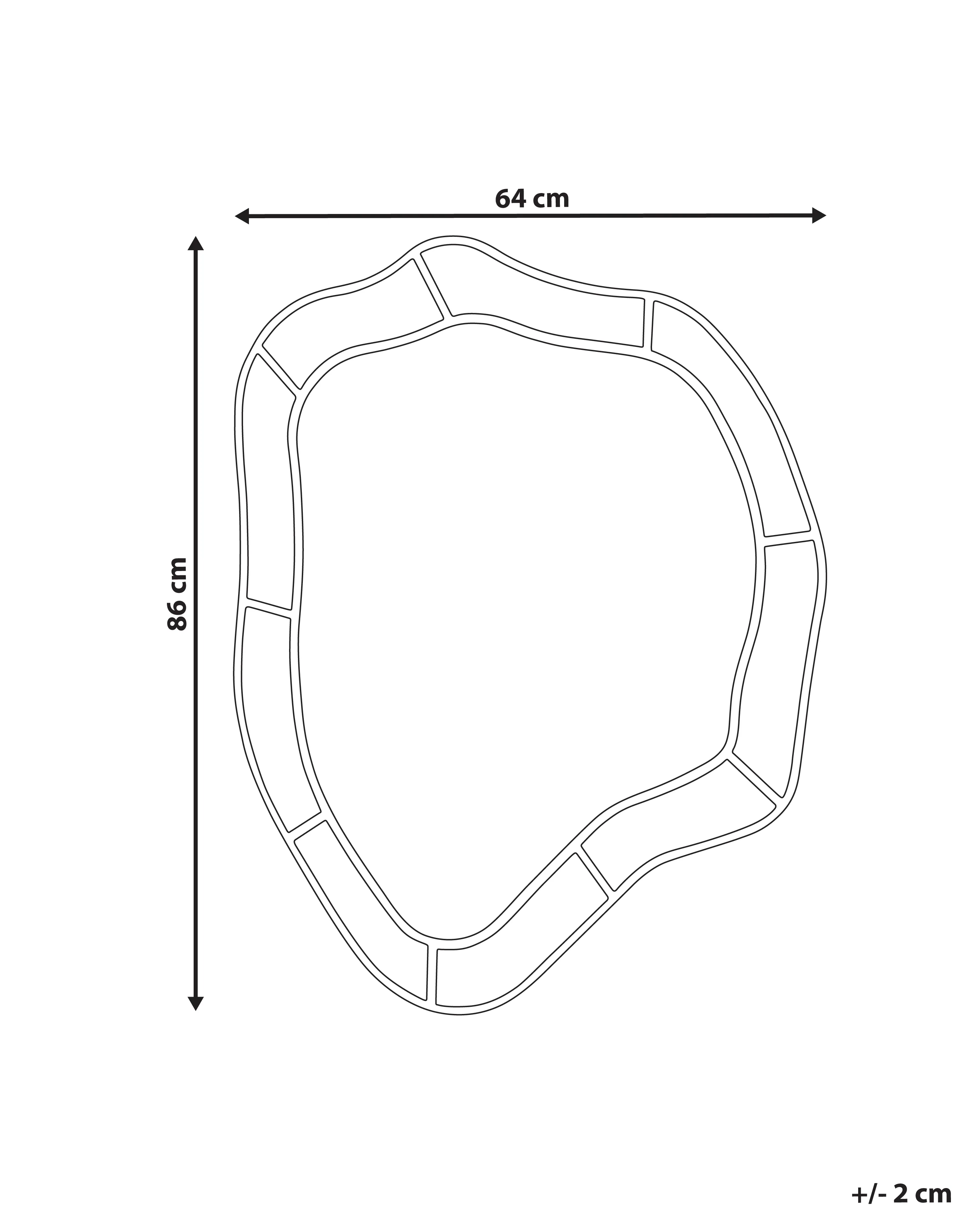 Wandspiegel LIVERDUN 64 cm 86 cm Lichtblauw