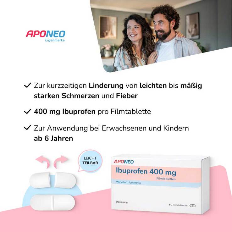 APONEO Ibuprofen Filmtabletten 400 mg, 50 St