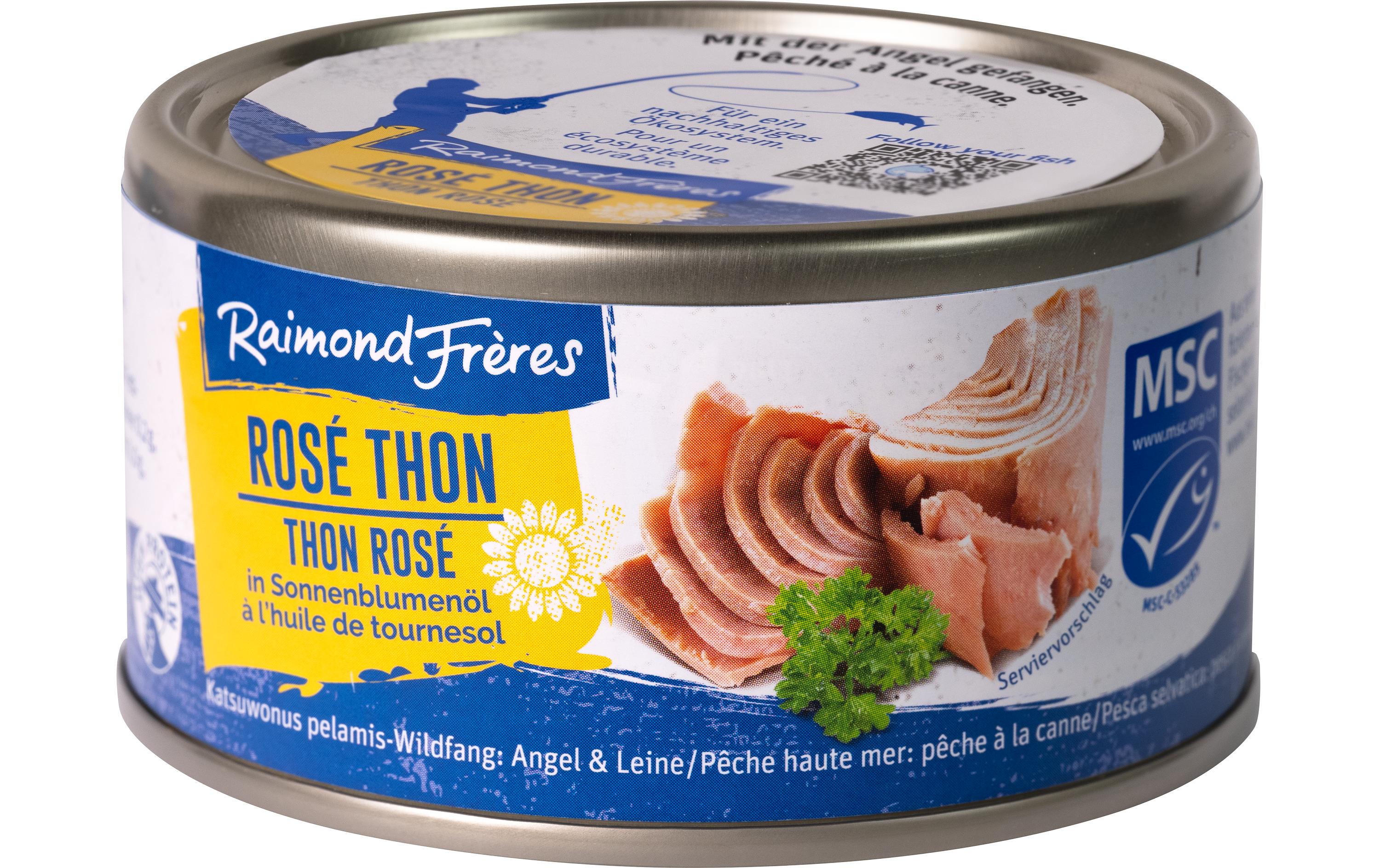 MSC Rosé Thon Sonnenblumenöl 4 x 200 gThunfisch in der Konservendose