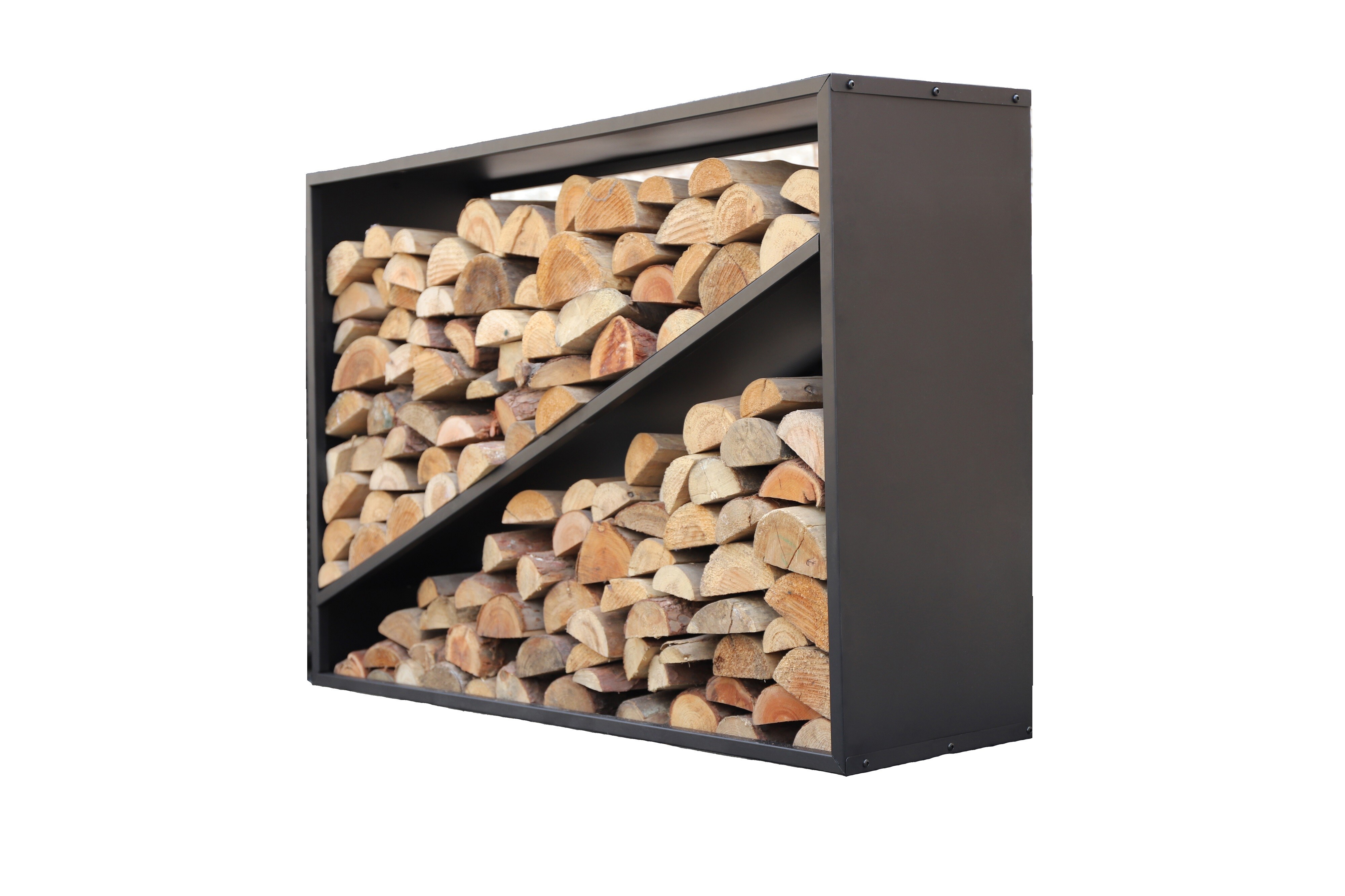 Westmann Stahl Kaminholzregal Holzlager schwarz 115x35x80 cm