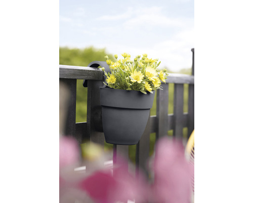 Hangende bloembak elho Vibia Campana kunststof Ø 20,5 cm H 26,5 cm antraciet