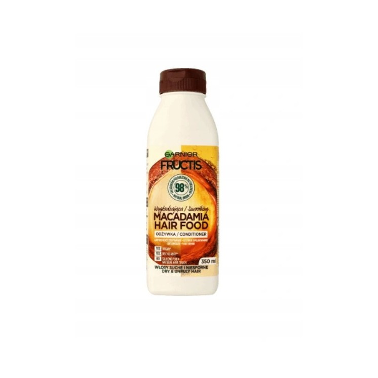 Garnier Fructis Macadamia Hair Food Smoothing Conditioner voor droog en weerbarstig haar 350 ml