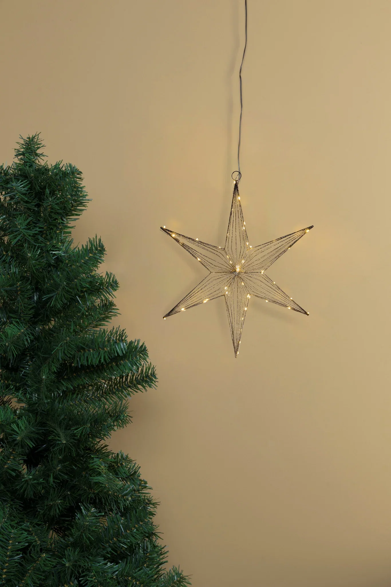 Adventsstjerne Champagne Ø30 cm