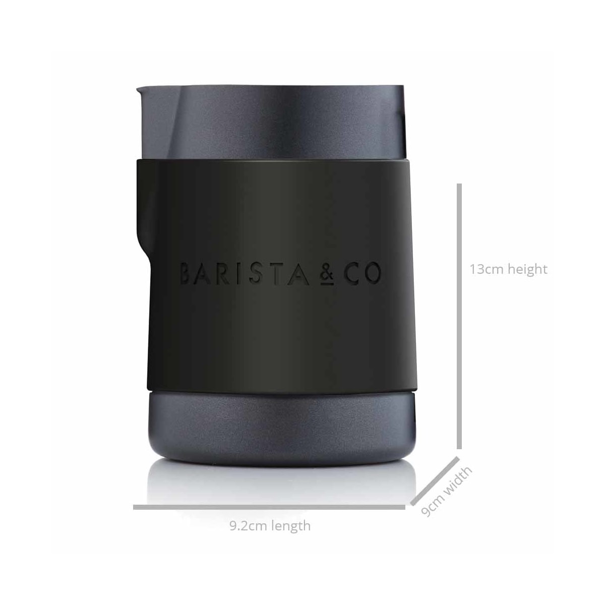 Shorty Professional Melkekanne av rustfritt stål (600 ml) black