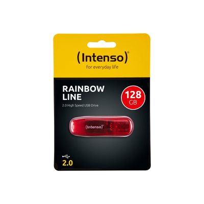 Intenso Rainbow Line - clé USB - 128 Go - rouge
