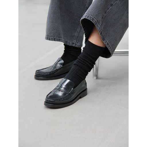 Playboy Footwear Norah Loafers, Black Polido, 38