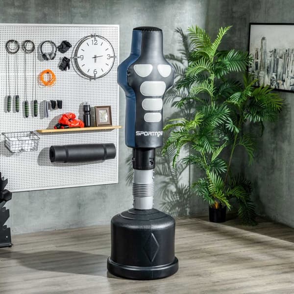 Boksesekk Stående Boksesekk Boksepose For Kropp Med Hdpe-Base Frittstående Boksepartner For Voksne Hjemmetrening 178-207Cm Høydejusterbar