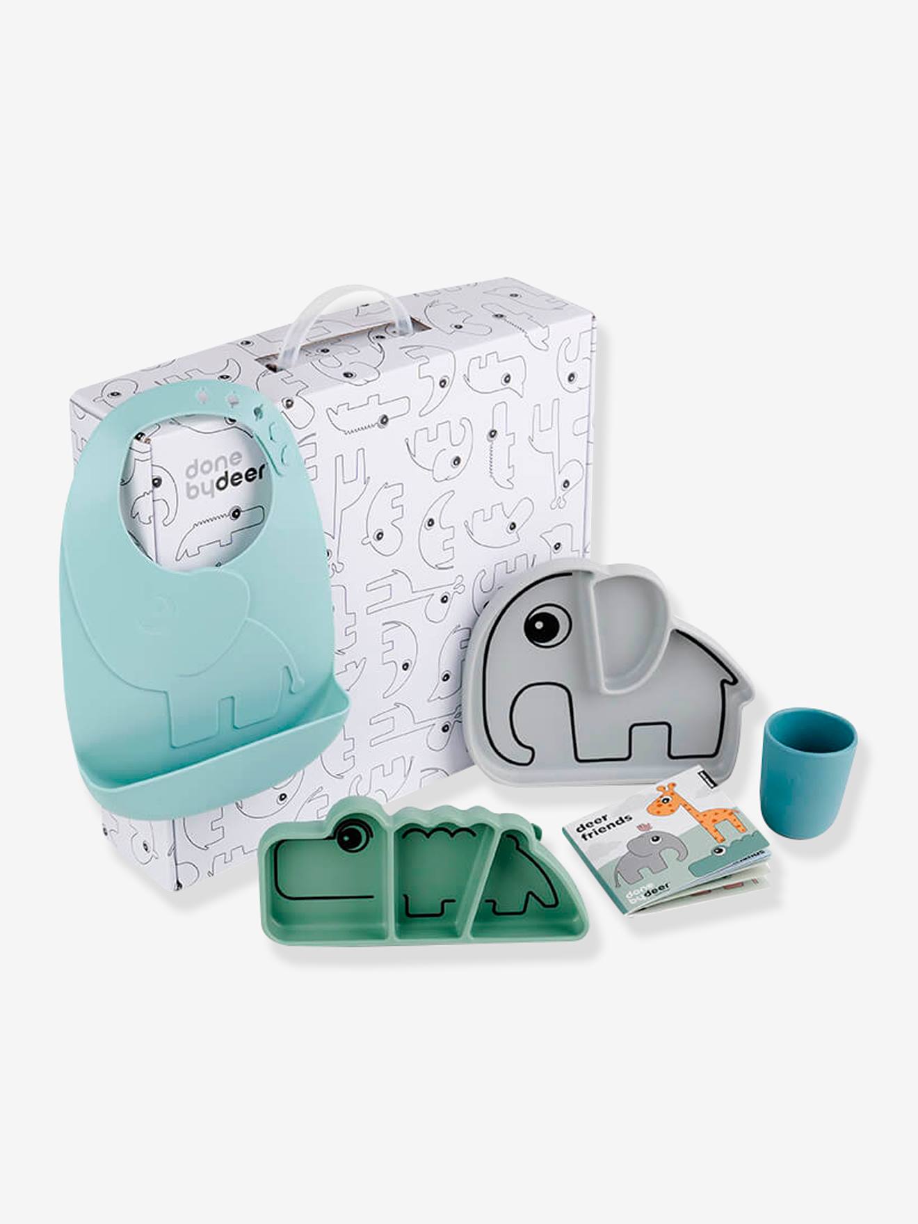 Estojo de silicone Stick&Stay para 4 utensílios de cozinha da DONE BY DEER Goodie Box - Azul