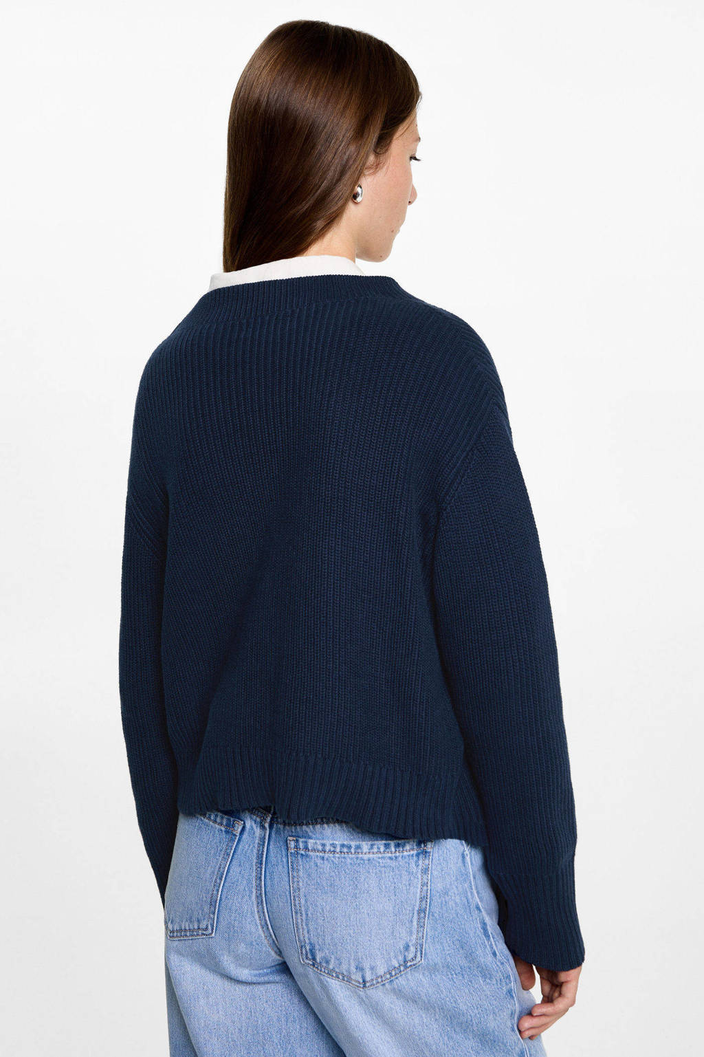 MANGO TEEN gebreide trui donkerblauw