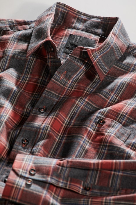 Karohemd, Langarm, Flanell, Kentkragen, Modern Fit