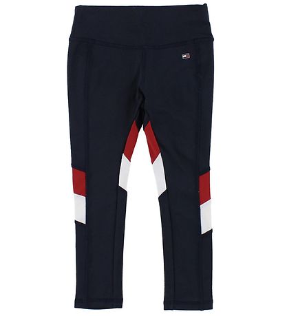 Tommy Hilfiger Leggings - Navy m. Rot/Weiß